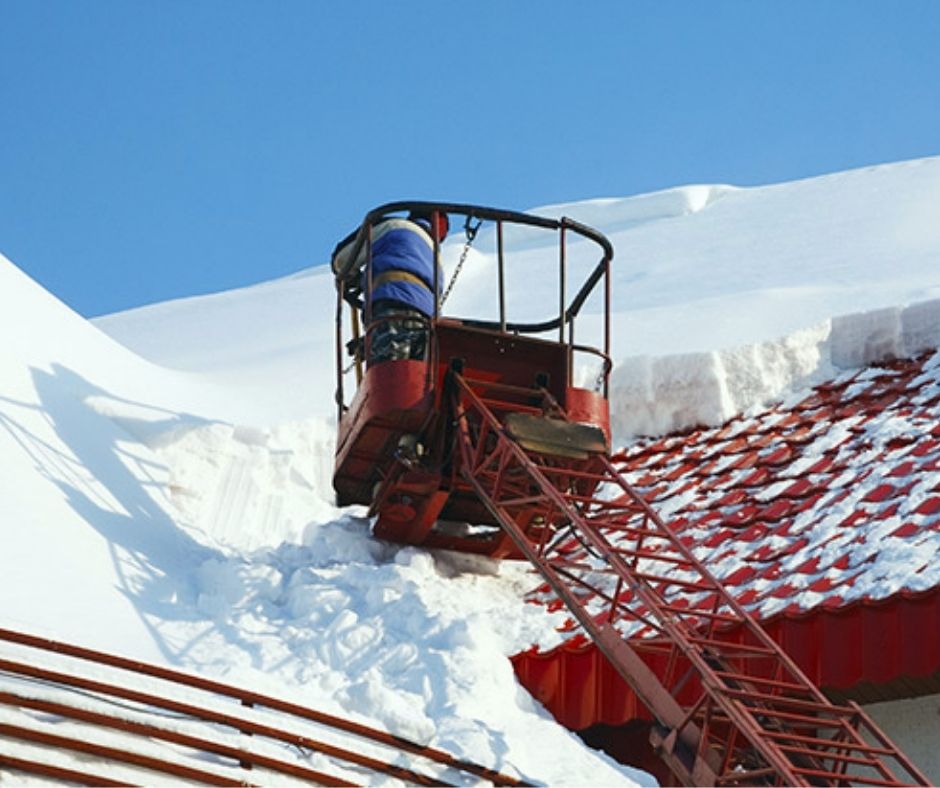 Economical roof snow removal